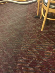 Restoring the carpet at a Wendy's restaurant